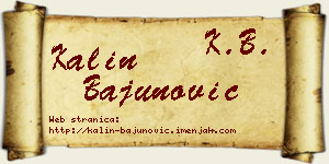 Kalin Bajunović vizit kartica